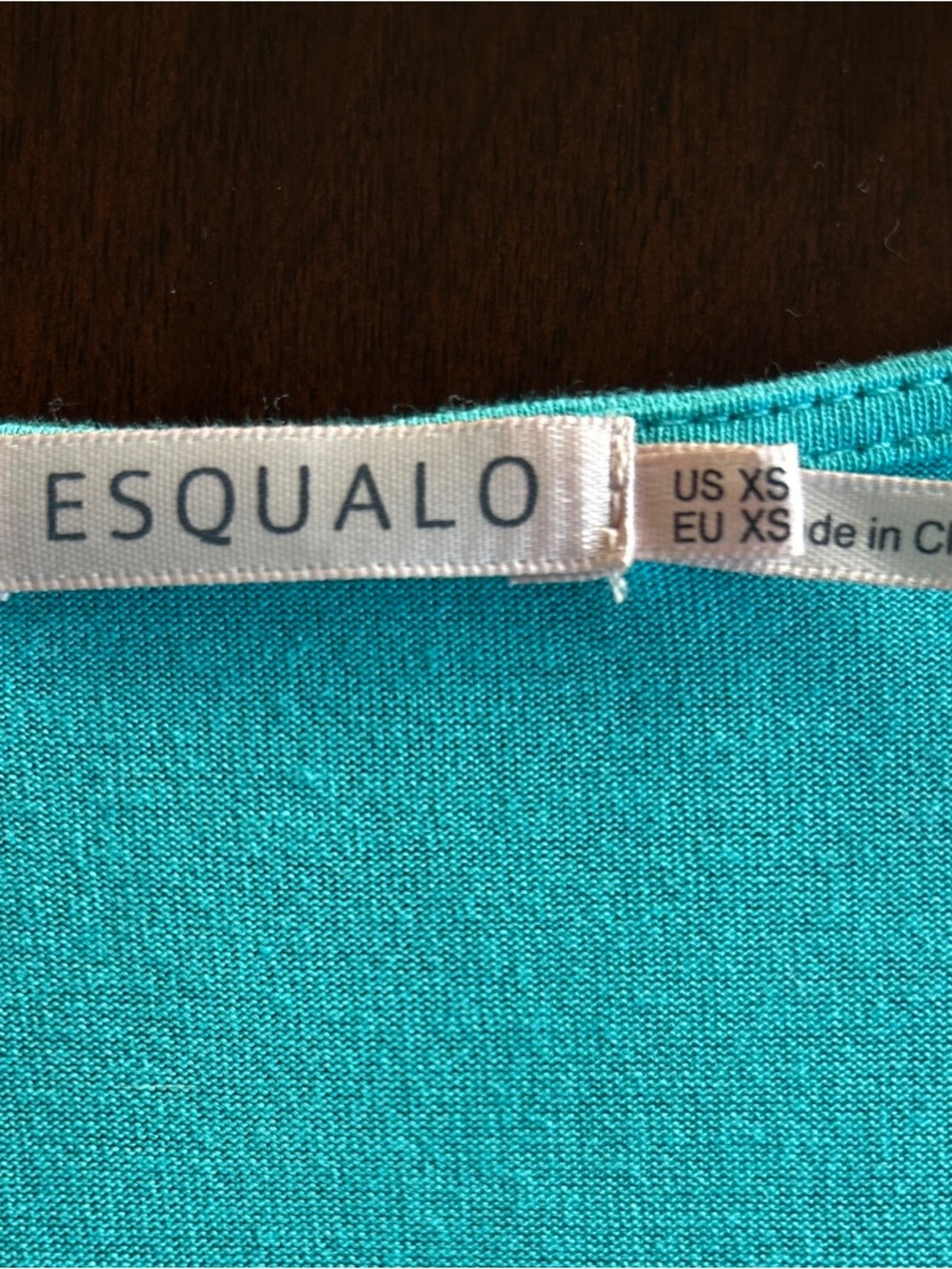 ESQUALO Teal Button-Front Tie Hem V-Neck Top New With Out Tags Size XS - Picture 7 of 8